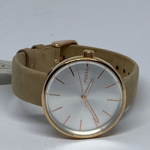 Fossil Suitor BQ3416 Women's Tan Leather Analog Dial Quartz Wrist Watch JK553 - Picture 7 of 12